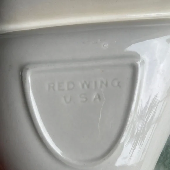 Vintage 1950s Red Wing pink spice floral divided Ceramic Dish - Picture 5 of 11